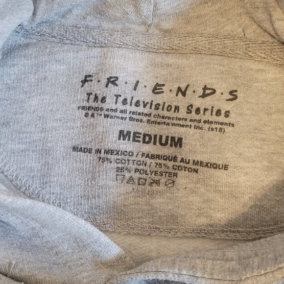 FRIENDS Camo Grey Cropped Hoodie Sweatshirt - Picture 7 of 7